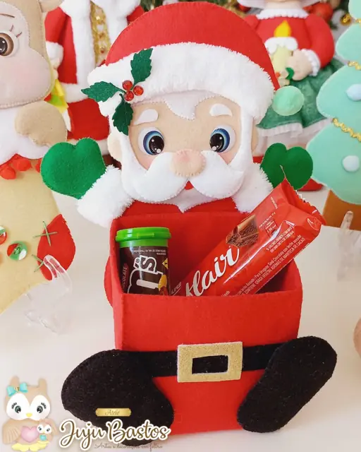 Porta Doces Papai Noel
